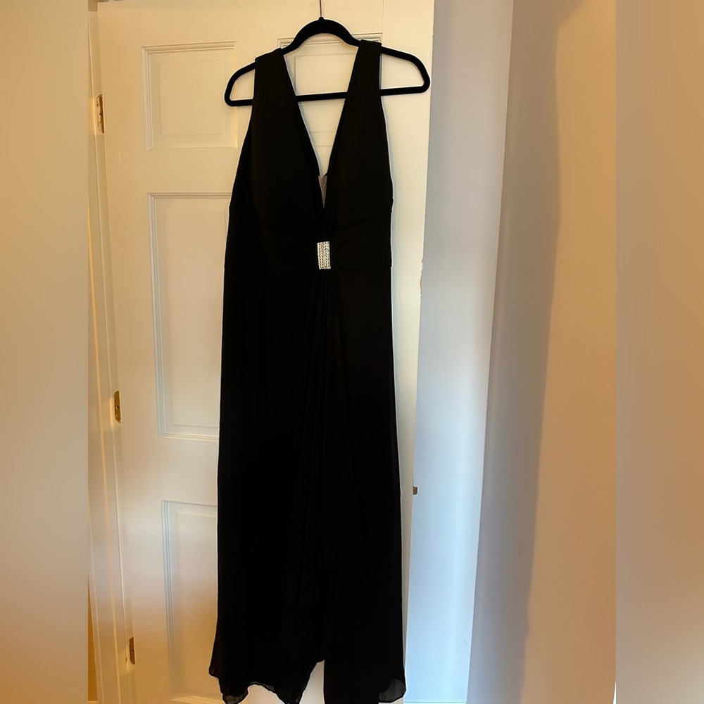 R&M Richards Black Backless Gown